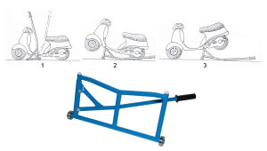 Opboksteun (paddock) Voor scooter of brommer. 