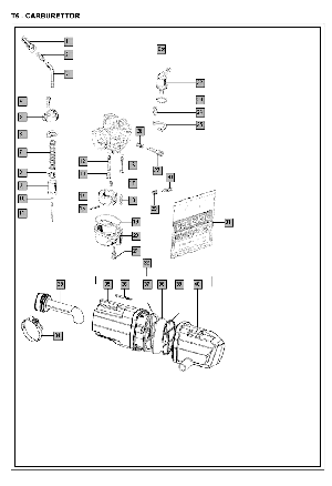 Gasket set carburetor Dell'Orto Tomos A55